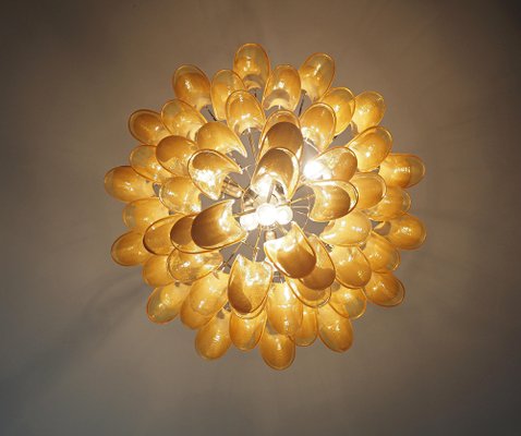 Italian Caramello Petal Chandelier in Murano Glass, 1995-OVO-1706142