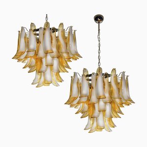 Italian Caramello Petal Chandeliers, 1995, Set of 2-OVO-1706145