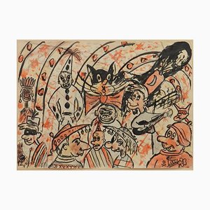 Italian Carnival Sketch by Bruno Locci, 1950s-ARU-626163