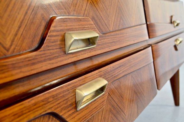 Italian Carrara Marble and Brass Sideboard, 1960s-DUG-2041790