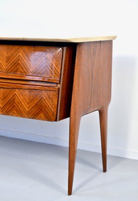 Italian Carrara Marble and Brass Sideboard, 1960s-DUG-2041790