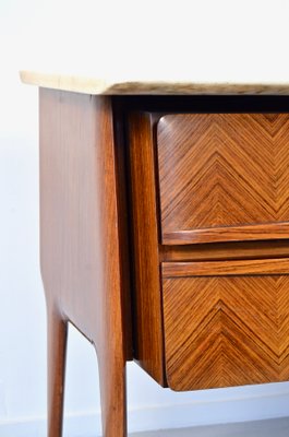 Italian Carrara Marble and Brass Sideboard, 1960s-DUG-2041790