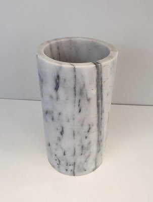 Italian Carrara Marble Umbrella Stand in the Style of Angelo Mangiarotti, 1970s-BA-658450