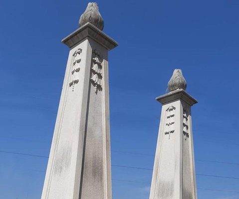 Italian Carved Stone Obelisks, Set of 2-MBH-1031810