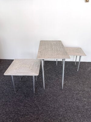 Italian Cast Metal Coffee Tables, 1990s, Set of 3-FUE-1386916