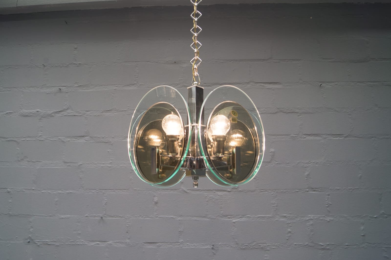 Italian Ceiling Lamp from Lupi Cristal Luxor, 1960s