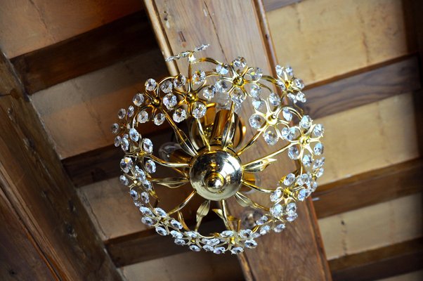 Italian Ceiling Lamp in Cut Glass by Oscar Torlasco for Stilkronen, 1980-EJE-1327986