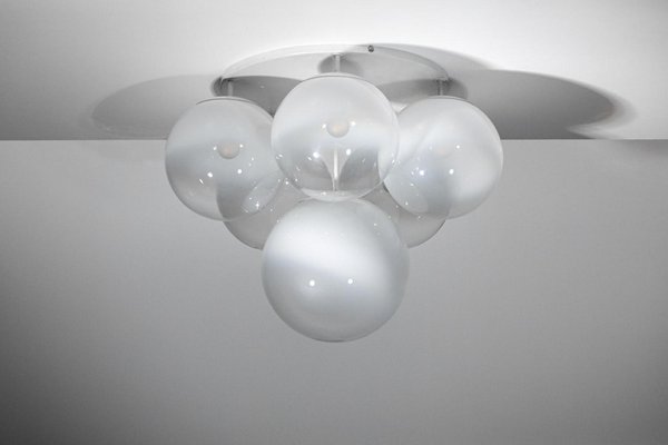 Italian Ceiling Lights in Murano Glass in the style of Gino Sarfatti, 1970s, Set of 2-YU-1808230