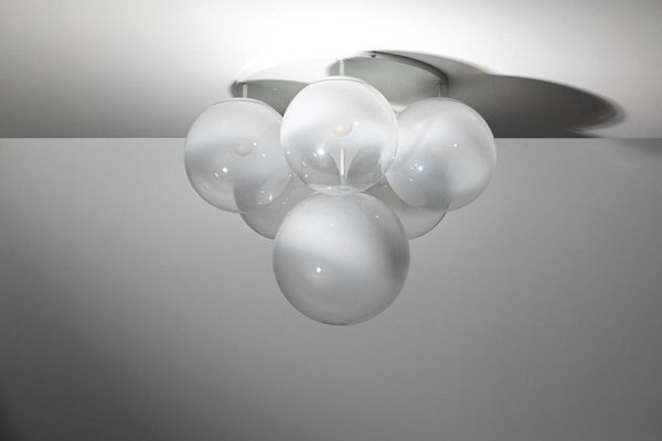 Italian Ceiling Lights in Murano Glass in the style of Gino Sarfatti, 1970s, Set of 2-YU-1808230