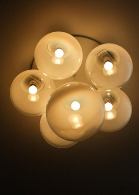 Italian Ceiling Lights in Murano Glass in the style of Gino Sarfatti, 1970s, Set of 2-YU-1808230