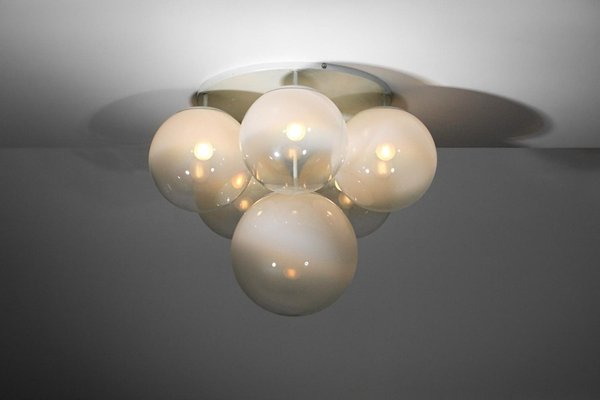 Italian Ceiling Lights in Murano Glass in the style of Gino Sarfatti, 1970s, Set of 2-YU-1808230