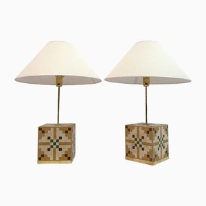 Italian Cement Table Lamps, 1920, Set of 2-FER-1377269