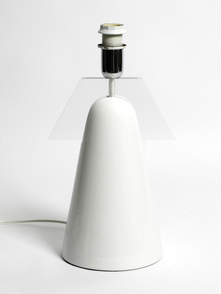 Italian Ceramic & Acrylic Glass Table Lamp without Shade, 1970s