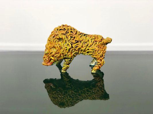 Italian Ceramic Boar Animal Sculpture by Gianluigi Mele, 1970s-LYQ-1171602