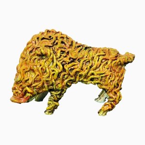 Italian Ceramic Boar Animal Sculpture by Gianluigi Mele, 1970s-LYQ-1171602