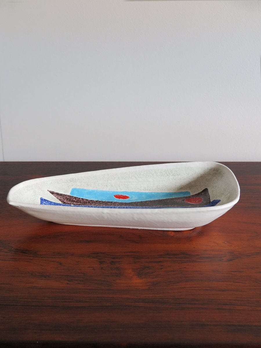 Italian Ceramic Centerpiece Bowl from Fratelli Fanciullacci, 1950s