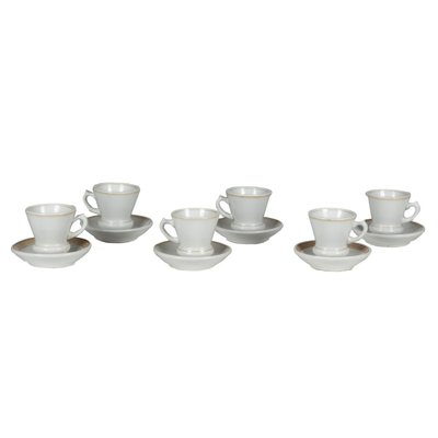 Italian Ceramic Coffee Service Set from Ginory, 1920s, Set of 12-RAQ-506663