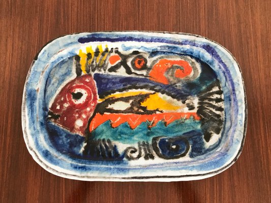 Italian Ceramic Dish by Giovanni De Simone, 1950s-CC-1723301