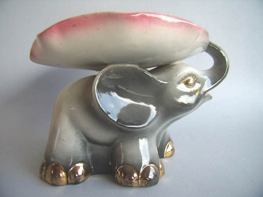 Italian Ceramic Elephant Figurine from Ceramiche Aretine, 1940s-GKB-845853