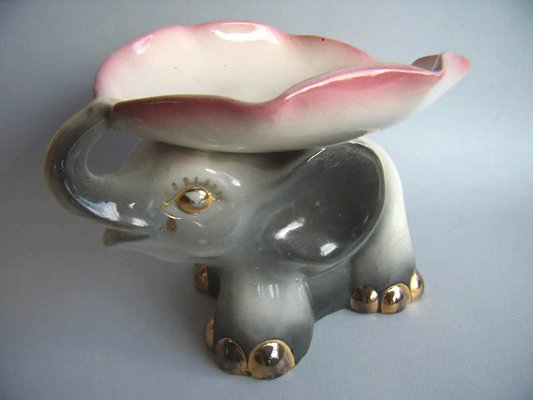 Italian Ceramic Elephant Figurine from Ceramiche Aretine, 1940s-GKB-845853