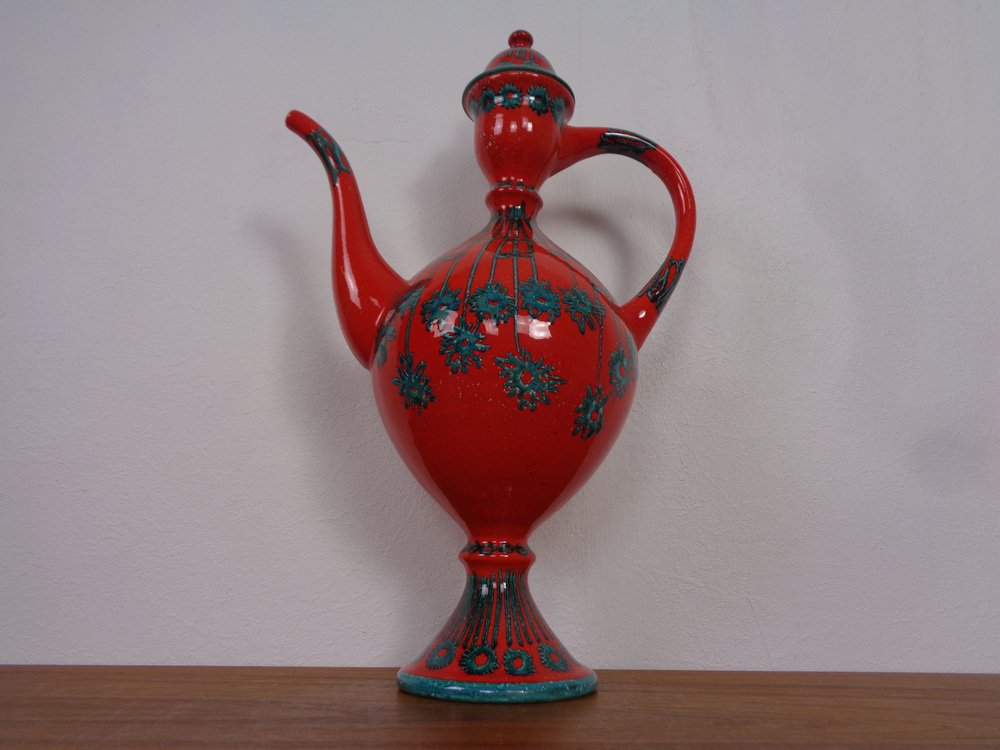 Italian Ceramic Genie Decanter with Stopper from Mancioli, 1960s