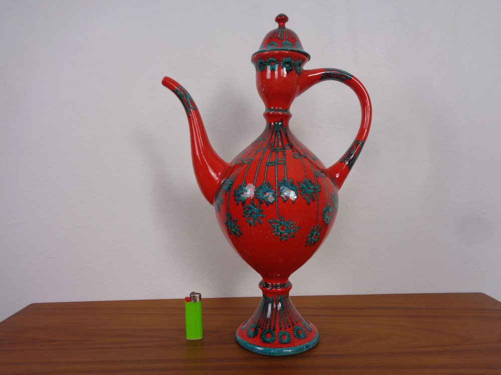 Italian Ceramic Genie Decanter with Stopper from Mancioli, 1960s