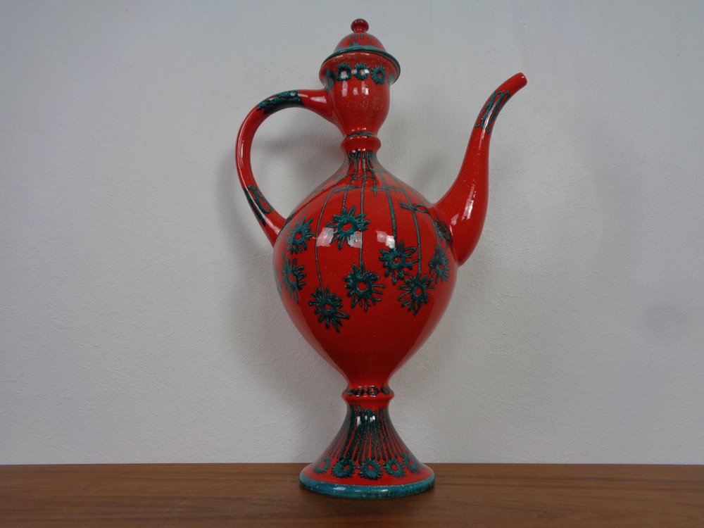 Italian Ceramic Genie Decanter with Stopper from Mancioli, 1960s