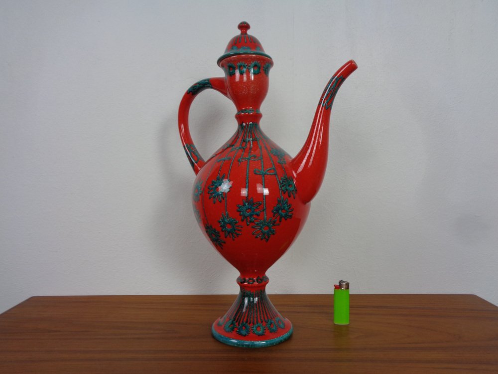 Italian Ceramic Genie Decanter with Stopper from Mancioli, 1960s