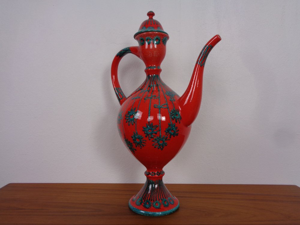 Italian Ceramic Genie Decanter with Stopper from Mancioli, 1960s