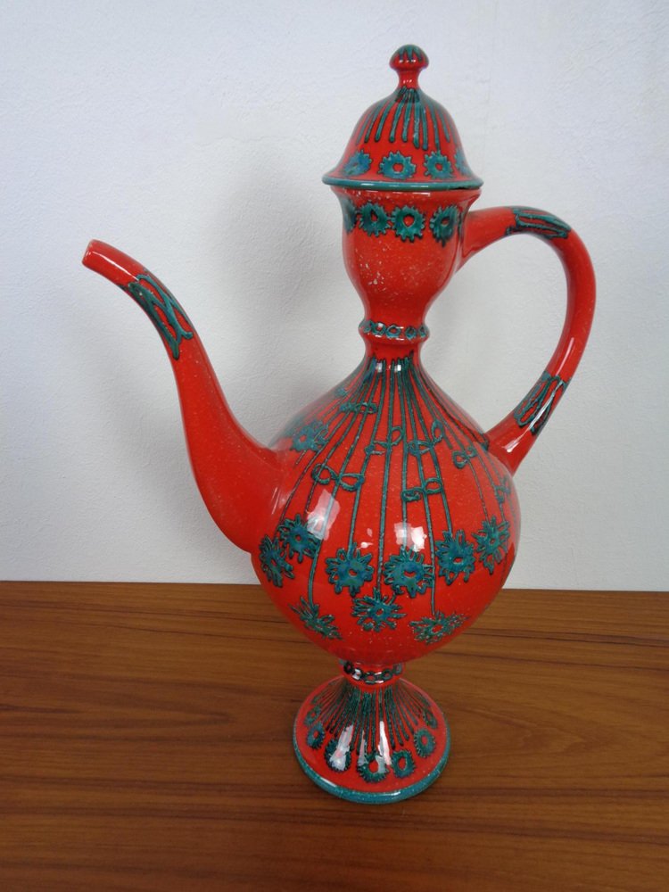 Italian Ceramic Genie Decanter with Stopper from Mancioli, 1960s