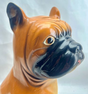 Italian Ceramic Glazed Handpainted Dog Sculpture, 1950s-MJY-1733764