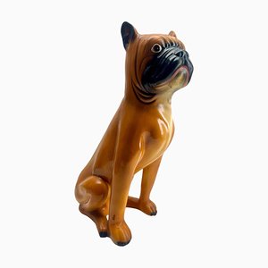 Italian Ceramic Glazed Handpainted Dog Sculpture, 1950s-MJY-1733764