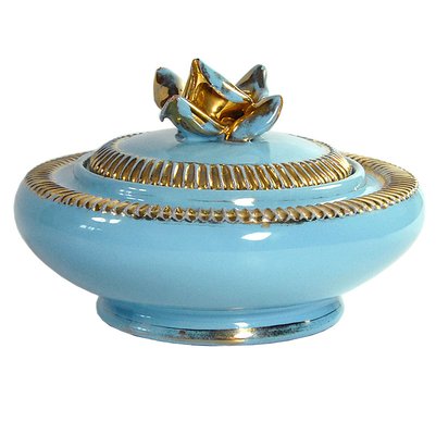 Italian Ceramic Lidded Container from Galvani Ceramiche, 1950s-GIW-1723210