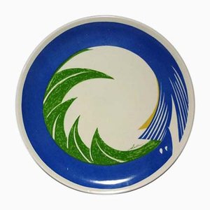 Italian Ceramic Plate by Gianni Dova for Ceramica Fiori Oscuri Milano, 1970s-GKB-841350