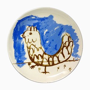 Italian Ceramic Plate by Gino Meloni for Centro D'Arte Mercurio, 1970s-GKB-842117