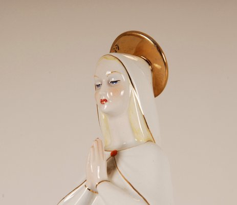 Italian Ceramic Porcelain Figurine of Madonna by Giovanni Ronzan-GOE-1034488