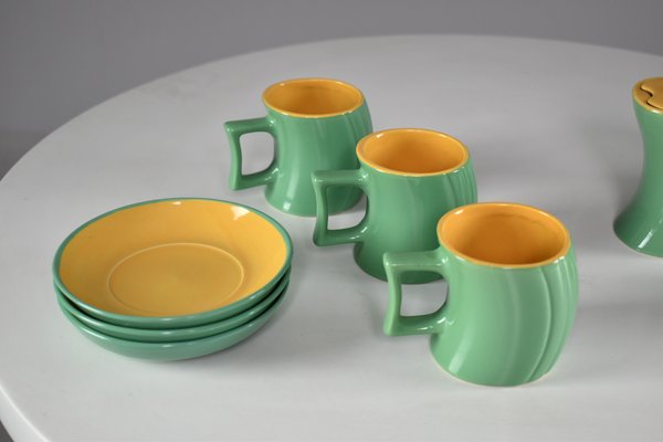 Italian Ceramic Tea or Coffee Service attributed to Massimo Iosa Ghini for Naj-Olea,1985, Set of 10-GXL-1725824