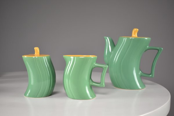 Italian Ceramic Tea or Coffee Service attributed to Massimo Iosa Ghini for Naj-Olea,1985, Set of 10-GXL-1725824