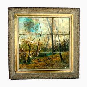 Italian Ceramic Tiles Landscape Pottery by Ivo Sassi, 1950s-GKB-837894