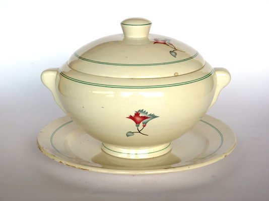 Italian Ceramic Tureen from Galvani, 1920s, Set of 2-GKB-837199