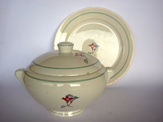 Italian Ceramic Tureen from Galvani, 1920s, Set of 2-GKB-837199