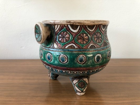 Italian Ceramic Vase by Elio Schiavon, 1950s-FOV-1790520