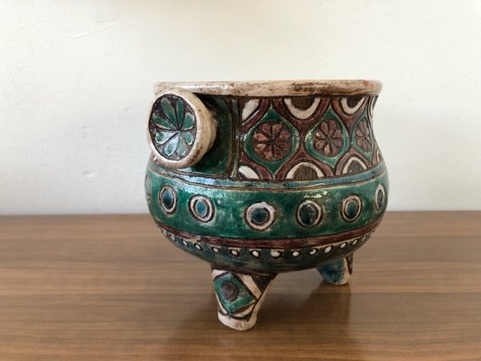 Italian Ceramic Vase by Elio Schiavon, 1950s-FOV-1790520