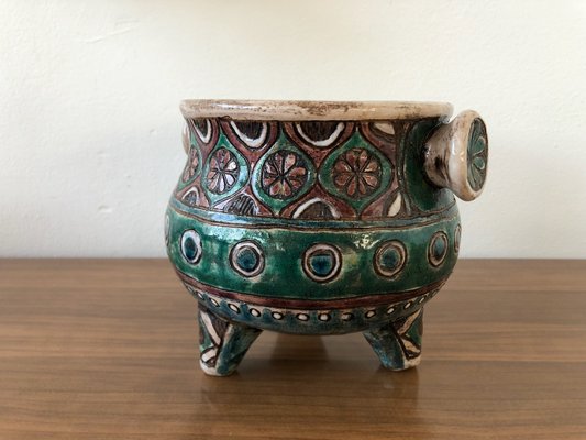 Italian Ceramic Vase by Elio Schiavon, 1950s-FOV-1790520