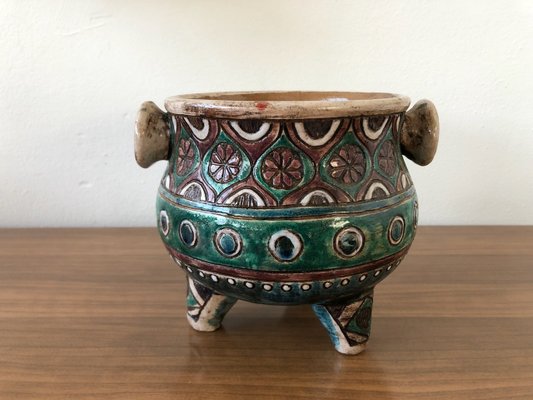 Italian Ceramic Vase by Elio Schiavon, 1950s-FOV-1790520