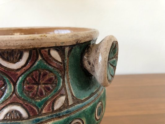 Italian Ceramic Vase by Elio Schiavon, 1950s-FOV-1790520