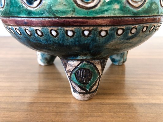 Italian Ceramic Vase by Elio Schiavon, 1950s-FOV-1790520