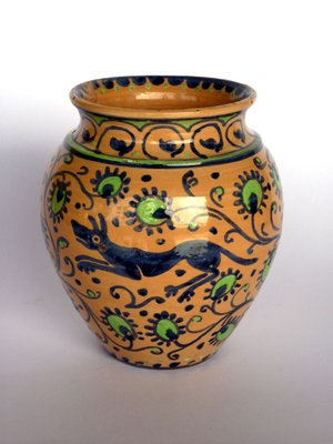 Italian Ceramic Vase from Cassandrini, 1920s-GKB-845889