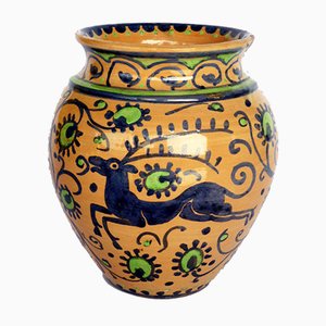 Italian Ceramic Vase from Cassandrini, 1920s-GKB-845889