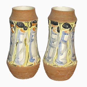 Italian Ceramic Vases by Fratelli Fanciullacci, 1960s, Set of 2-YGE-590381